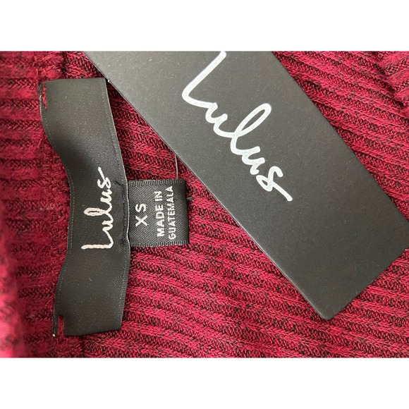 Lulus Ribbed Lightweight Sweater Ruby Red Dress XS* Stylish Cardigan WD39 - Picture 9 of 10